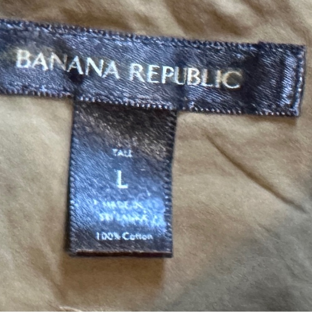 Large Tall Banana Republic Brown Oversized Button Down Shirt - Picture 2 of 6
